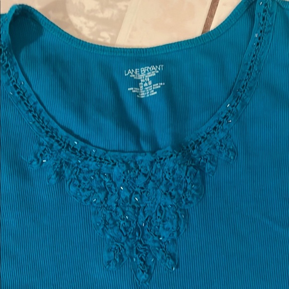 Lane Bryant Blue Ruched Tank Top - Picture 4 of 4